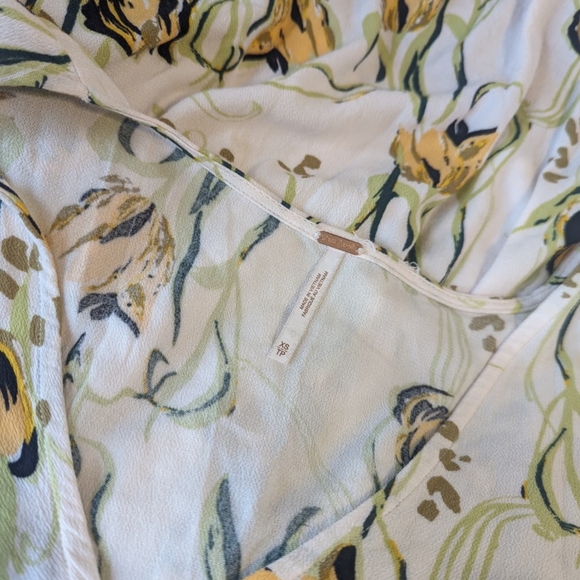 Free People Floral Bell Sleeve Tunic Top Blouse - Picture 5 of 5